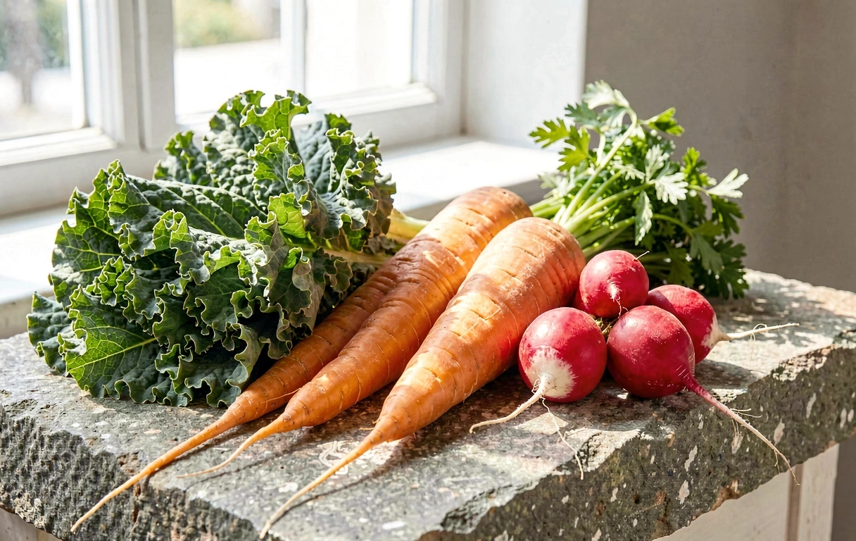 Ingrédients frais et sains de saison